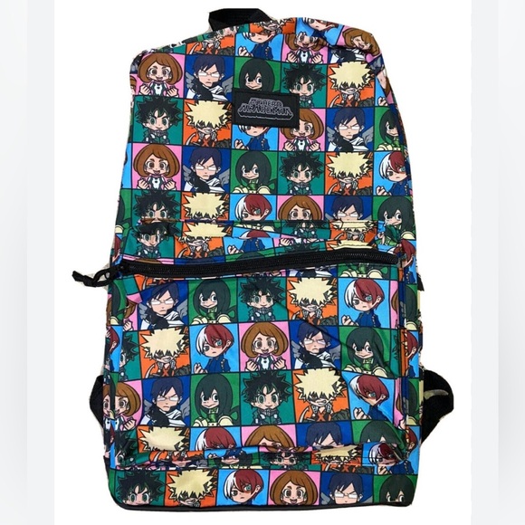 My Hero Academia Funimation Full Color All Over Print Backpack School Bag Unisex - Picture 1 of 12